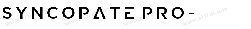 Syncopate Pro字体转换